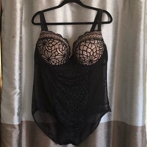 Lace plus size body suit